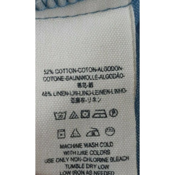 FREE PEOPLE Show Some Shoulder in Chambray Blouse - Picture 12 of 12